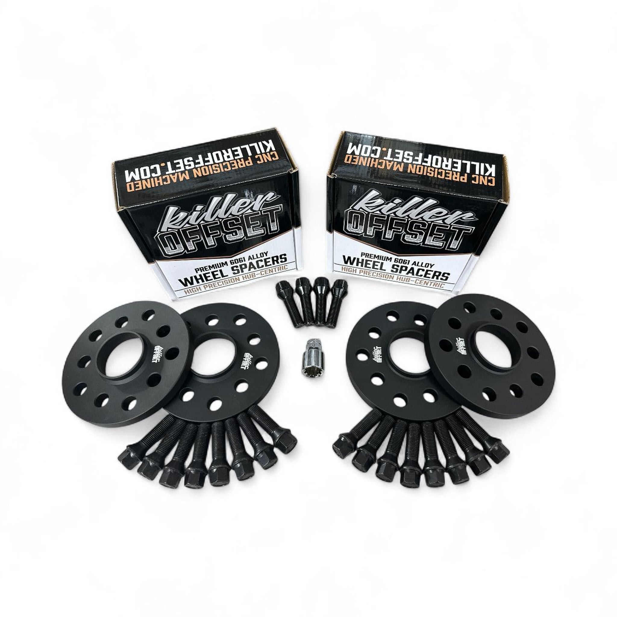 Killer Offset® Premium Wheel Spacers 15mm x 4 5x120 72.6mm With Bolts & Locks