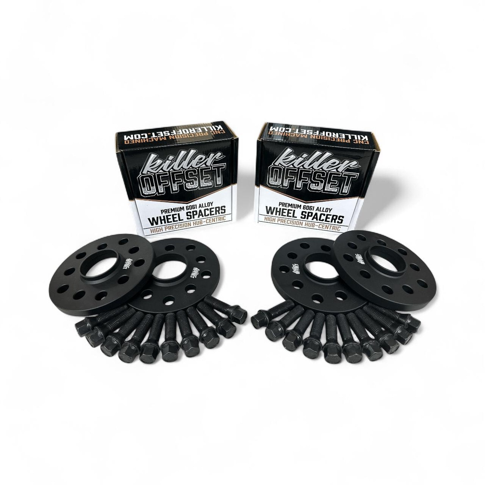 Killer Offset® Premium Wheel Spacers 15mm 20mm 5x100 5x112 57.1mm With Tapered Bolts