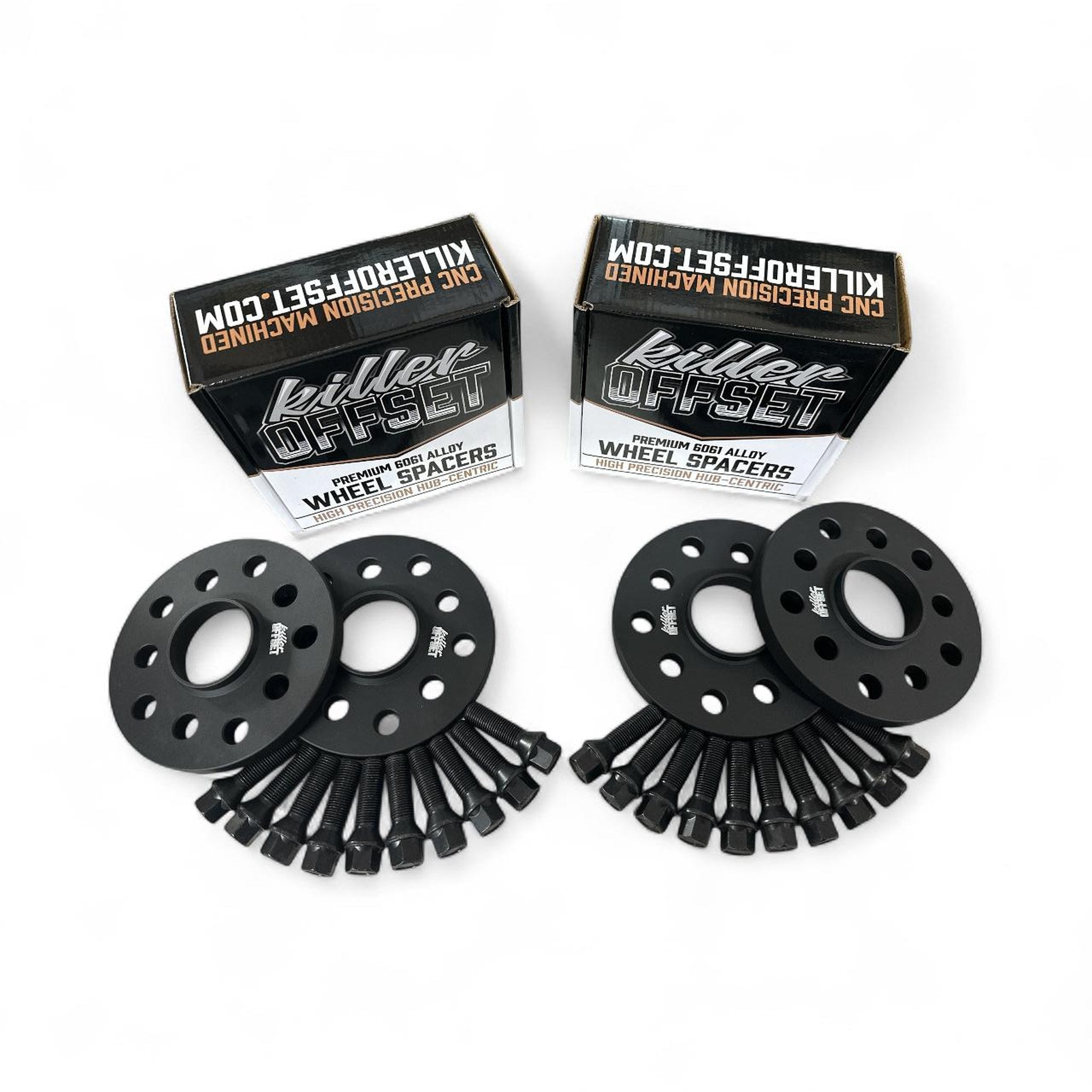 Killer Offset® Premium Wheel Spacers 12mm 15mm 5x100 5x112 57.1mm With Tapered Bolts