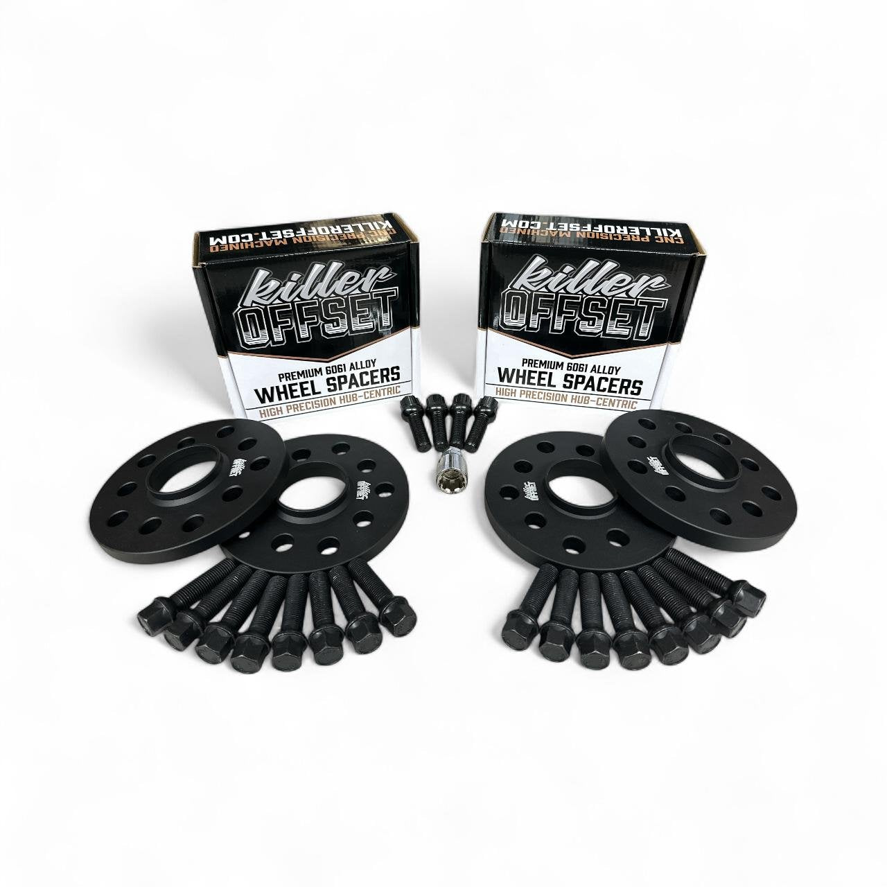 Killer Offset® Premium Wheel Spacers 15mm 20mm 5x100 5x112 57.1mm With Radius Bolts & Locks