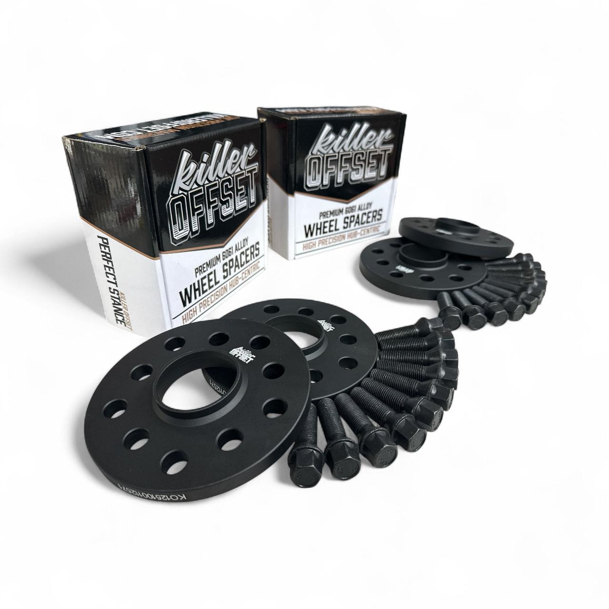 Killer Offset® Premium Wheel Spacers 15mm 20mm 5x100 5x112 57.1mm With Tapered Bolts