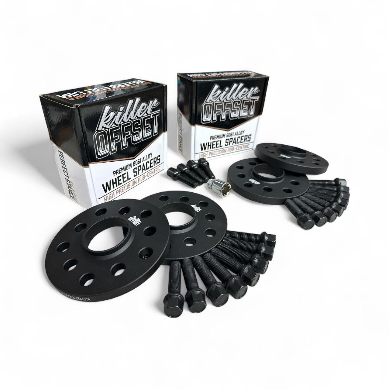 Killer Offset® Premium Wheel Spacers 15mm 20mm 5x100 5x112 57.1mm With Radius Bolts & Locks