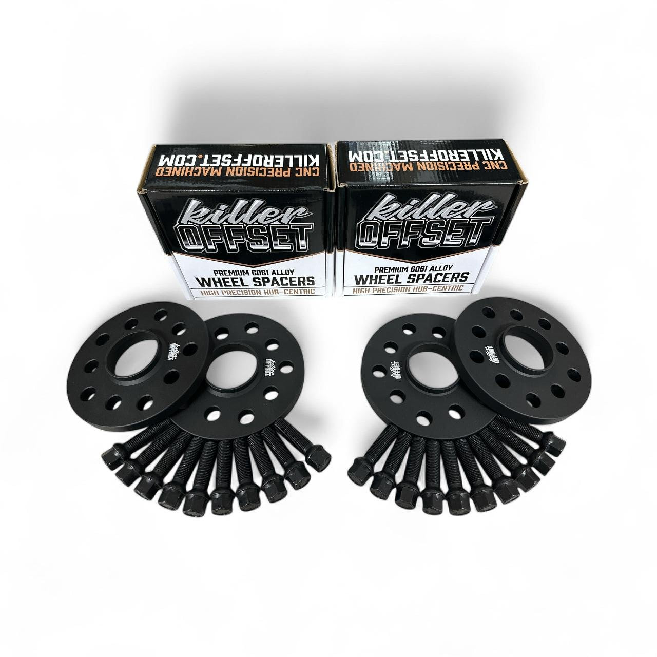 Killer Offset® Premium Wheel Spacers 10mm 15mm 5x112 66.6mm For Audi With Radius Bolts